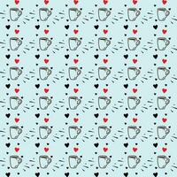 International Coffee Day Pattern Design vector