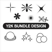 Abstract shape element for street wear and y2k vector