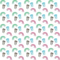 International Coffee Day Pattern Design vector