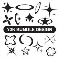 Abstract shape element for street wear and y2k vector