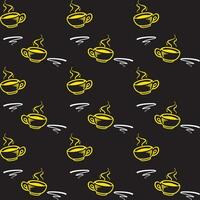 International Coffee Day Pattern Design vector