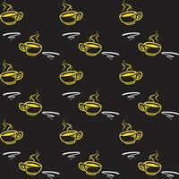 International Coffee Day Pattern Design vector