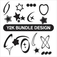 Abstract shape element for street wear and y2k vector