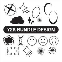 Abstract shape element for street wear and y2k vector