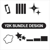 Abstract shape element for street wear and y2k vector