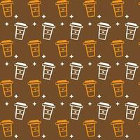 International Coffee Day Pattern Design vector