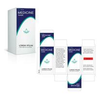 Medicine package design with template vector