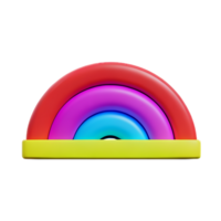 Boho Regenbogen 3d Rendern Symbol Illustration png