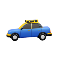 Taxi 3d representación icono ilustración png