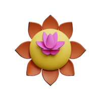 lotus flower 3d rendering icon illustration png