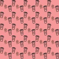 International Coffee Day Pattern Design vector