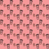 International Coffee Day Pattern Design vector