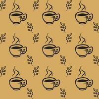 International Coffee Day Pattern Design vector