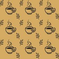 International Coffee Day Pattern Design vector