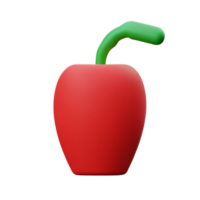 pepper 3d rendering icon illustration png