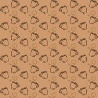 International Coffee Day Pattern Design vector