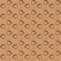 International Coffee Day Pattern Design vector