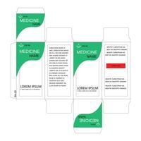 Medicine package design with template vector