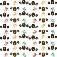 International Coffee Day Pattern Design vector