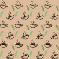 International Coffee Day Pattern Design vector