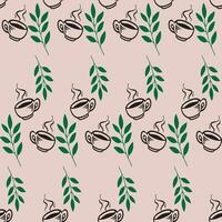 International Coffee Day Pattern Design vector