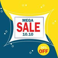 Free vector 10.10 online shopping day sale banner design