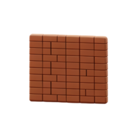 brick wall 3d rendering icon illustration png