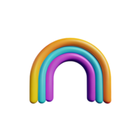 boho rainbow 3d rendering icon illustration png