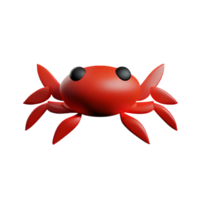 crab 3d rendering icon illustration png