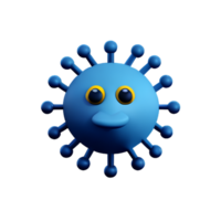 virus 3d rendering icon illustration png