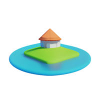 lake 3d rendering icon illustration png