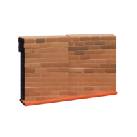 steen muur 3d renderen icoon illustratie png