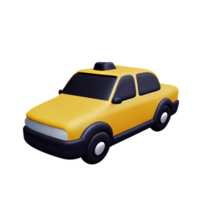 Taxi 3d representación icono ilustración png