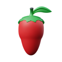 pepper 3d rendering icon illustration png