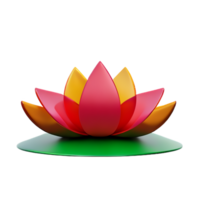 lotus blomma 3d tolkning ikon illustration png