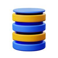 database 3d rendering icon illustration png