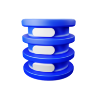 database 3d rendering icon illustration png