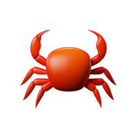 crab 3d rendering icon illustration png