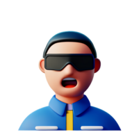 stress visage 3d le rendu icône illustration png