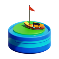 Lac 3d le rendu icône illustration png