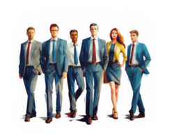 Business people teamwork in suit clothes . AI Generated png