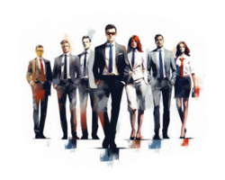 Business people teamwork in suit clothes . AI Generated png