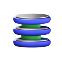 database 3d rendering icon illustration png