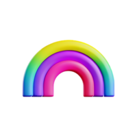 boho rainbow 3d rendering icon illustration png