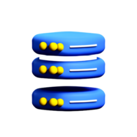 database 3d rendering icon illustration png