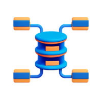 database 3d rendering icon illustration png