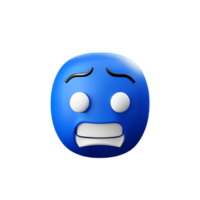 stress visage 3d le rendu icône illustration png