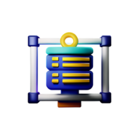 database 3d rendering icon illustration png