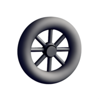 wheel 3d rendering icon illustration png