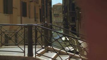 Venice view with bridge across the canal, Italy video